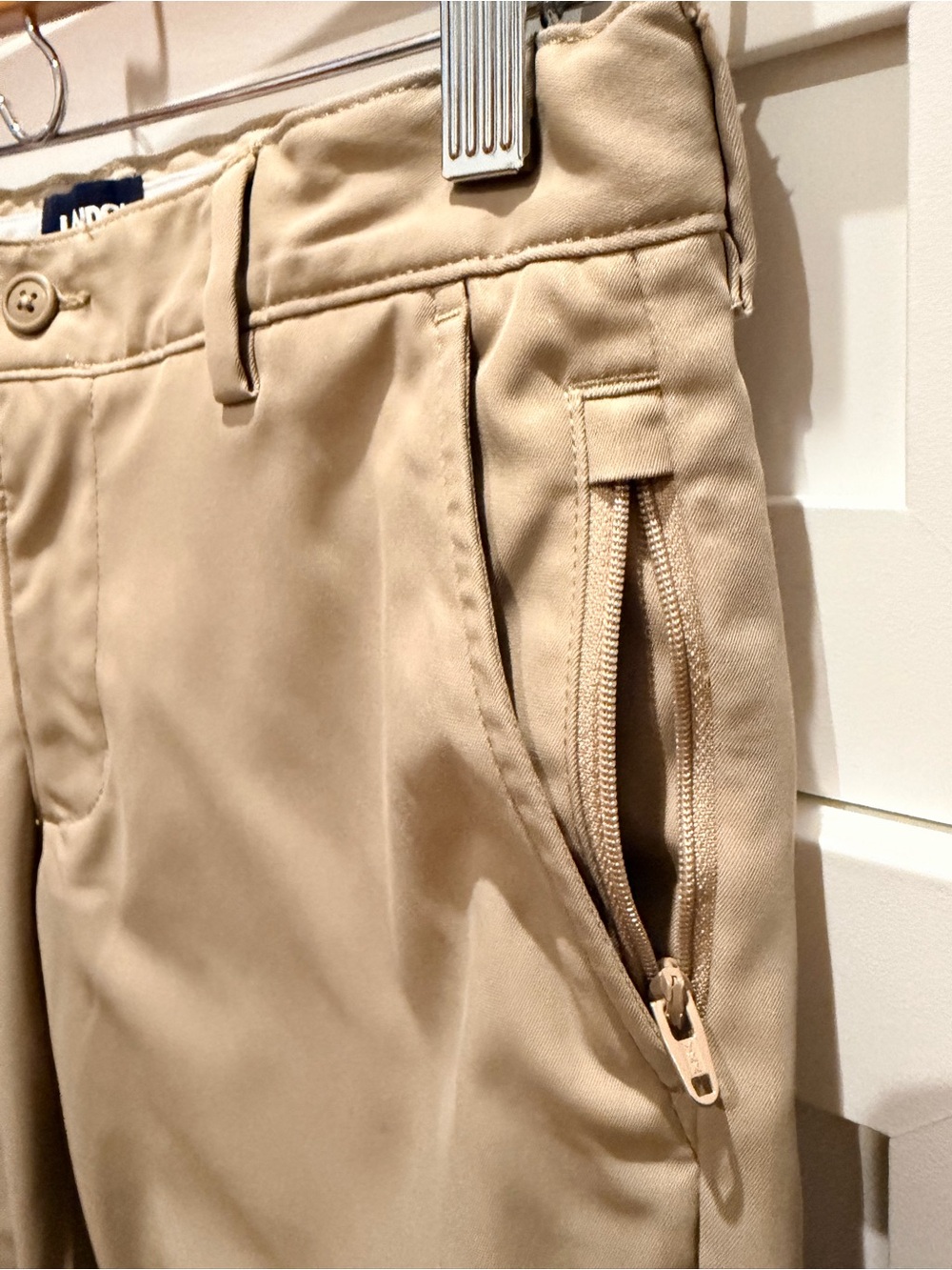 Lands' End Boys Khaki Straight-Fit Pants size 8H - Picture 3 of 7